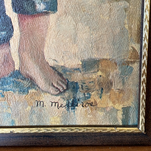 Vintage Prints by M. Medeiros Portrait “Jacky Boy” & “Not Guilty” Framed - Picture 3 of 7